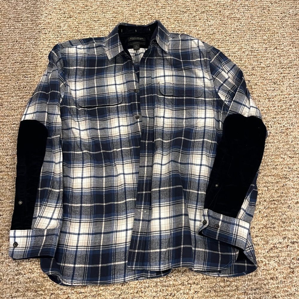 Men's Blue Plaid Shirt